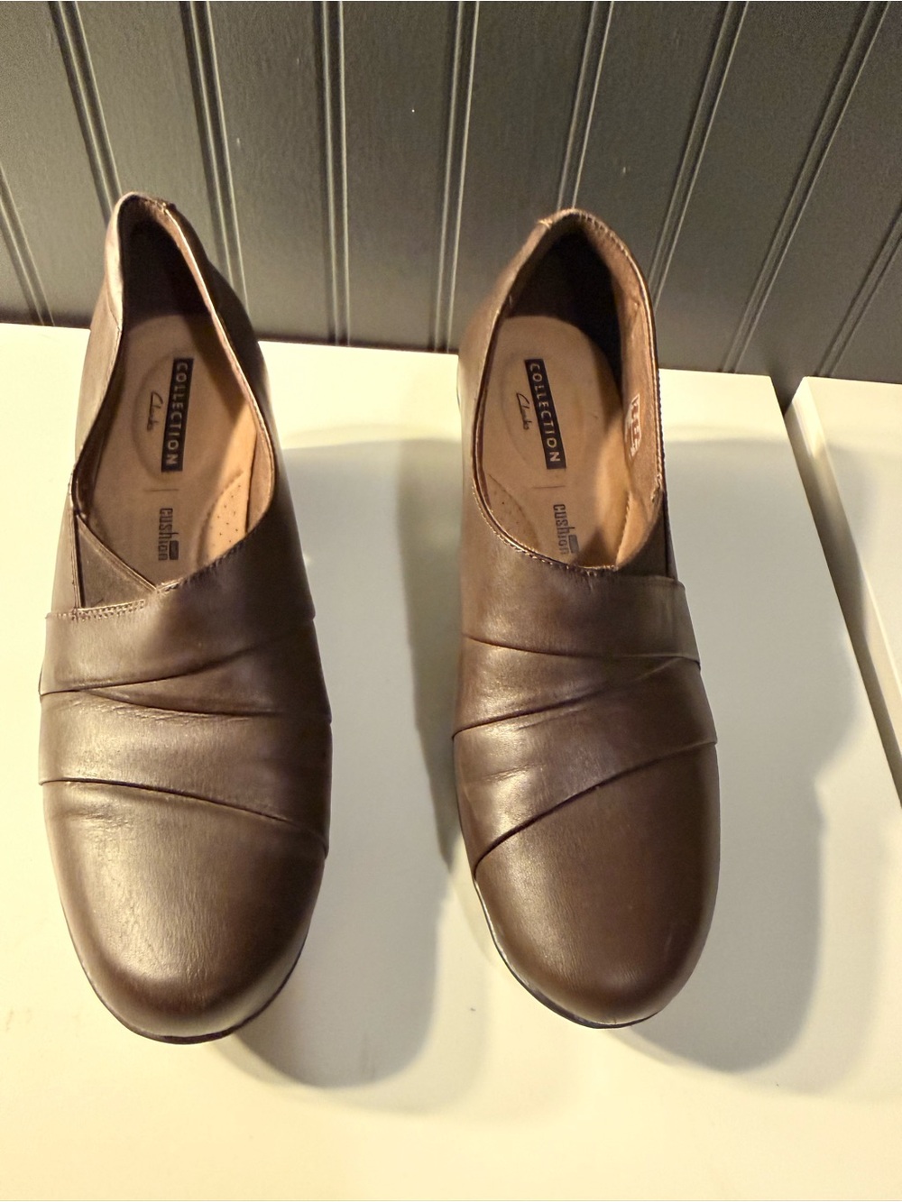 Clark’s Collection  Women's Brown Slip-On Comfort Shoes